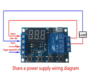 Dc 6-30V hỗ trợ Micro USB 5V LED hiển thị tự động hóa chu kỳ trễ hẹn giờ điều khiển tắt chuyển đổi thời gian trễ Relay 6V 9V 12V 24V - Product Image 4