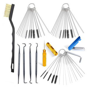 Ensemble de brosses de nettoyage pour pistolet de pulvérisation, 62 pièces, outils métalliques pour aérosol, buse de ventilation, réparation automobile - Product Image 1