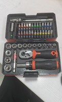 Juego de Llaves de Trinquete Profesional de 53 Piezas, de Acero al Cromo Vanadio Verde y Negro, con Estuche de Almacenamiento OEM, Universal para Mecánicos, Reparación de Automóviles y Talleres