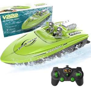 2.4GHz High Speed <b>RC</b> Boat 20km/h Remote <b>Control</b> Speed Boat with Rechargeable Battery Waterproof Outdoor Toy for Kids - Product Image 2