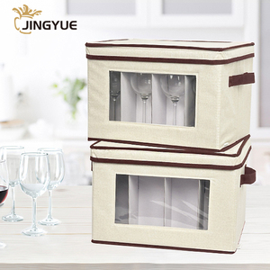 Boîte de rangement pliable portable <span class=keywords><strong>pour</strong></span> verrerie, empilable, <span class=keywords><strong>pour</strong></span> 12 <span class=keywords><strong>verres</strong></span> <span class=keywords><strong>à</strong></span> champagne - Product Image 6