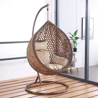 Nouvelle Chaise d'Extérieur Pliante en Rotin 2024, Vente Chaude, Chaise Suspendue Œuf Moderne en Rotin, Chaise Œuf Balançoire de Café Parisien Bistro Parisien