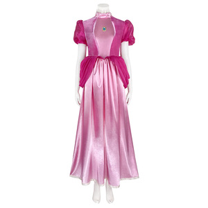 Costume de princesse Peach de dessin animé, robe rose à bulles, fête d'Halloween, carnaval pour fille, <span class=keywords><strong>Mario</strong></span> - Product Image 2