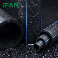 Tuyau d'eau en plastique PE100 PP PE HDPE IFAN, couleurs noir et bleu, PN5 - PN16, vente chaude d'usine à prix bas