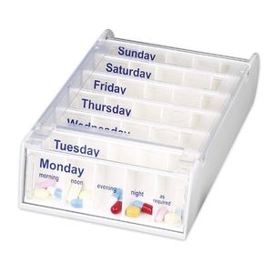 กล่องยาพลาสติกทรงสี่เหลี่ยม 7 วัน 28 ช่อง - Product Image 1