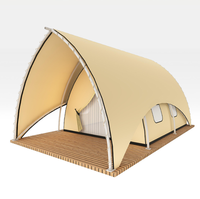 Tenda Restoran Bentuk Kapal Layar / Tenda Hotel Glamping Gurun / Tenda Resor Safari Berkemah Tenda Luar Ruangan Tahan Air Tenda Keluarga