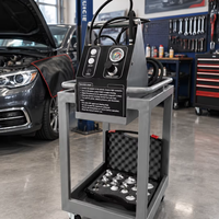Machine de purge de freins en acier Amsxzo HY-5001 DC12V, échangeur de liquide de frein automatique, équipement d'atelier pour le rinçage du système de freinage des véhicules