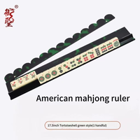 Supports et pousseurs de mahjong en acrylique festonné ambre avec pousseurs magnétiques, design moderne pour le divertissement familial