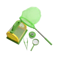 Cage d'insectes portable de poche, filet complet pour attraper les insectes, pinces, loupe, kit d'exploration biologique en plein air