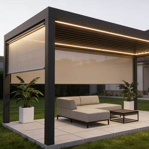 Pérgola Retráctil de Alta Calidad con Sistema de Techo de Láminas Impermeables, Kits de Pérgola Bioclimática de Aluminio para Jardín y Terraza - Product Image 1