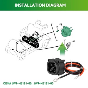 Receptáculo Powerwise para Carrito de Golf Eléctrico YAMAHA 2008-2010 G29 OEM # JW2-H6181-02 JW2-H6181-01-00 - Product Image 5