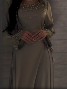 Vestido Modesto de Otoño para Celebridades, Estilo Europeo, Estadounidense y de Medio Oriente, con Mangas Abullonadas, Nuevo Estilo Transfronterizo, Moda Europea y Estadounidense - Product Image 2