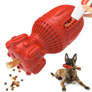 Juguete Masticable para Mascotas, Rojo, Interactivo, para Perros, Limpieza de Dientes, Forma de Hueso, con Sonido, para Perros - Product Image 3