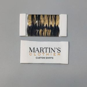 Étiquettes tissées double face pour sacs en gros, étiquettes tissées damassées personnalisées de haute qualité pour vêtements - Product Image 3