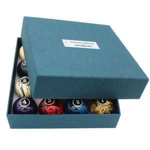 Vente en gros de 16 boules de billard américaines de 57,2 mm/2-1/4'', ensemble de boules de billard de haute qualité en résine à texture marbrée - Product Image 2