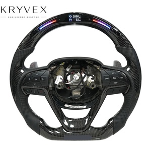 Volante Kryvex Personalizado de Fibra de Carbono y Cuero para <span class=keywords><strong>Jeep</strong></span> <span class=keywords><strong>Grand</strong></span> <span class=keywords><strong>Cherokee</strong></span> y Challenger, Estilo Deportivo con Pantalla LED de RPM - Product Image 6