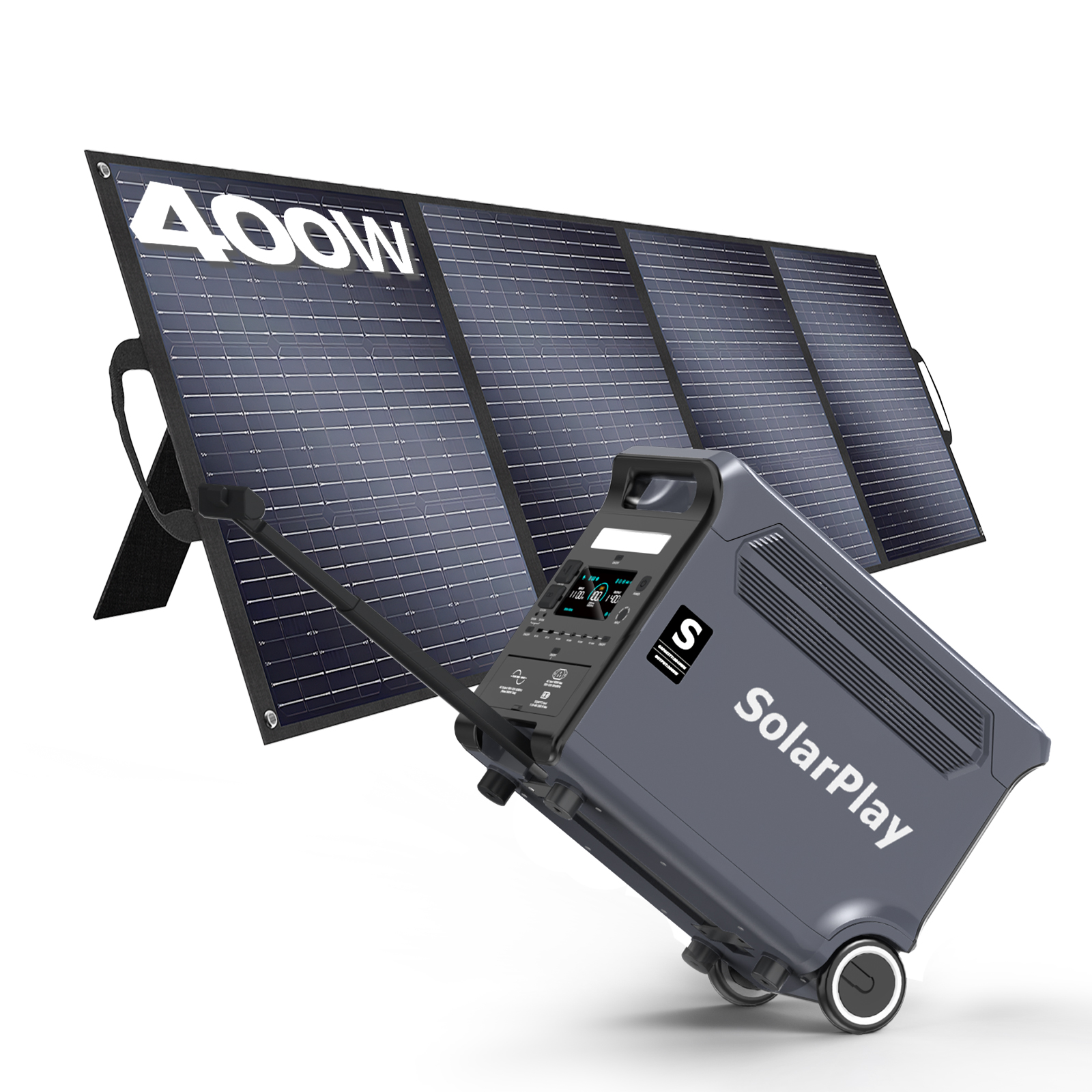 SOLARPLAY 1800 Вт 3600 Вт солнечный генератор Lifepo4 аккумулятор для дома на открытом воздухе портативная электростанция с беспроводной зарядкой