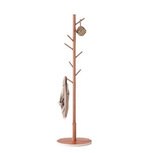 Appendiabiti Verticale in Legno Massello Stile <span class=keywords><strong>Etnico</strong></span>, Mobile Multifunzionale per Camera da Letto, Appendiabiti Rosso Semplice, Vendita all'Ingrosso - Product Image 1