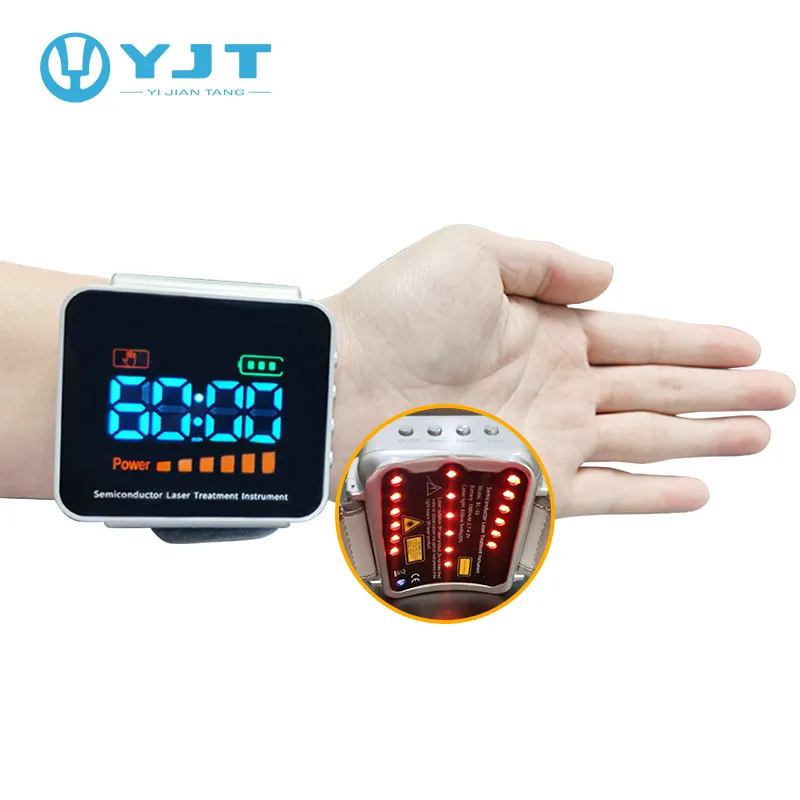 Hubei YJT — dispositif de montre-bracelet Laser à lumière froide, appareil pour soulager la douleur, la rhinite et l'aldécoratives, 18 Laser, 650nm LLLT