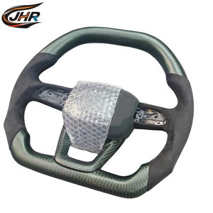 Volant <span class=keywords><strong>sport</strong></span> double D en fibre de carbone forgée vert mat argenté avec grip pour <span class=keywords><strong>Audi</strong></span> SQ7 TT A4 personnalisé - Product Image 3
