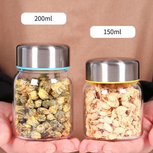 Caliente alto vidrio de borosilicato 100ml 150ml tamaño pequeño forma redonda comestible Nido de Pájaro tónico tarro de vidrio con tapa inoxidable - Product Image 2
