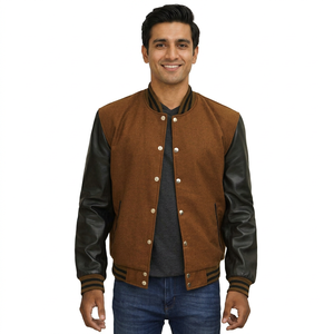 Top Selling 2024 Custom Cool Style Casual Baseball Leatherman Jacket Winter Varsity Jackets for <b>Men</b> - Product Image 1