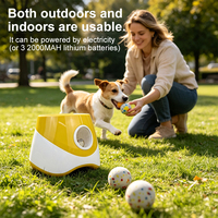 Lanceur de balles automatique rechargeable par USB pour chien, distance réglable, lanceur de balles de tennis, jouet pour animaux de compagnie, jeu pour chat, petit modèle en ABS