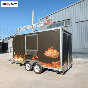 Remolque de cocina móvil cuadrado con certificación CE, aprobado por DOT, totalmente equipado con parrilla para barbacoa, freidora y máquina para hot dogs, para camión de comida rápida comercial. - Product Image 2