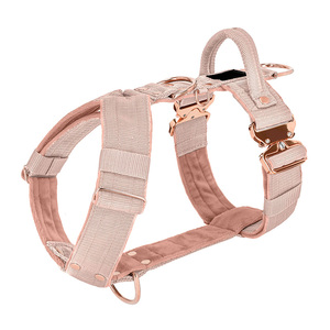 プレミアム アジャスタブル ペット ハーネス ベスト フルボディ 人間工学に基づいた ベージュ 犬用ハーネス 快適なパッド付き - Product Image 1