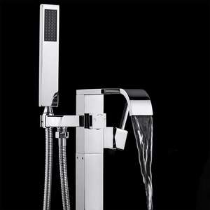 Floor Standing <strong>Shower</strong> <strong>Head</strong> Top Selling Floor Mounted Luxury Brass Single Lever <strong>Bath</strong> Mixer WaterMark Bathtub <strong>Taps</strong> - Product Image 4