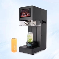 Machine à sceller les canettes et les tasses pop PET entièrement automatique en acier inoxydable Machine à sceller les canettes de thé à bulles et de café