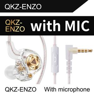 QKZ ENZO <span class=keywords><strong>Écouteur</strong></span>s filaires métalliques <span class=keywords><strong>avec</strong></span> microphone, grand transducteur dynamique, intra-auriculaires 3,5 mm pour le gaming et la musique de haute qualité - Product Image 1
