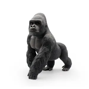 Statue de gorille en résine de décoration de figurine noire de bureau à domicile personnalisé haut de gamme pour la décoration intérieure