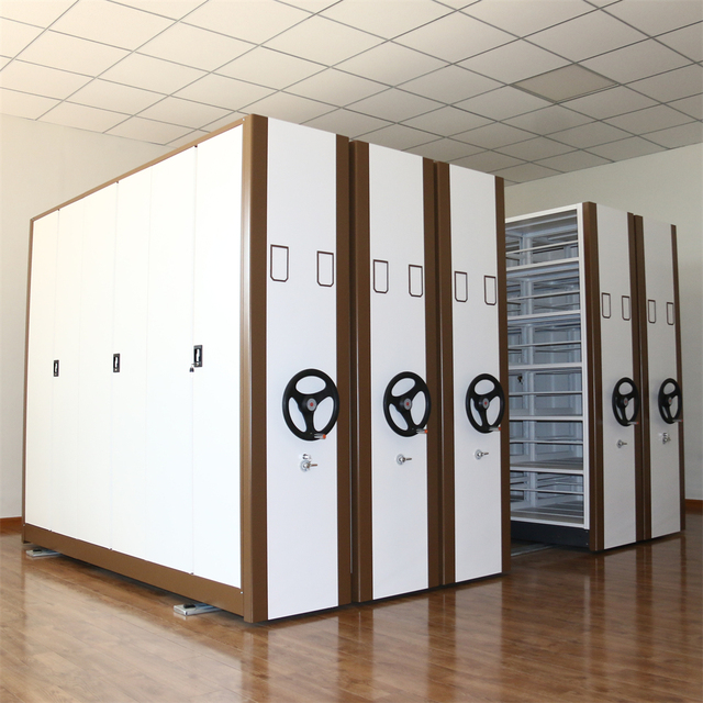 Custom Mobile Shelving System Movable Library Compact Shelving