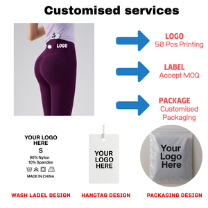 Leggings de yoga à taille haute <span class=keywords><strong>pour</strong></span> femmes, collants d'entraînement doux et beurrés avec poche intérieure 80% nylon 20% spandex - Product Image 2