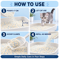 Litière pour chat légère et sans poussière à base de tofu et de manioc, contrôle des odeurs, nettoyage facile, vente en gros pour les animaleries et les distributeurs