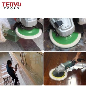 Disco de rueda de pulido de fieltro de lana, almohadilla de pulido con parte trasera de plástico para vidrio y Metal, no metal, 4 ", 10 Uds. - Product Image 6