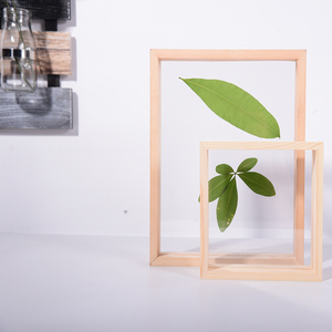 Fleur sèche Pin Présentoir mural moderne en bois massif Noir 6x8 8x10 Double face Deux verres Cadre <span class=keywords><strong>photo</strong></span> en bois transparent - Product Image 2