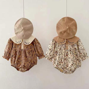 ชุดรอมเปอร์เด็กผู้หญิงสำหรับฤดูใบไม้ผลิและฤดูใบไม้ร่วง พร้อมปกปักลายตุ๊กตา <span class=keywords><strong>แขน</strong></span>ยาว ลายดอกไม้ ผ้าฝ้าย - Product Image 4