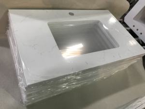 קררה קוורץ אבן משטחי מטבח לבן צמרות יהירות משטח העבודה - Product Image 4