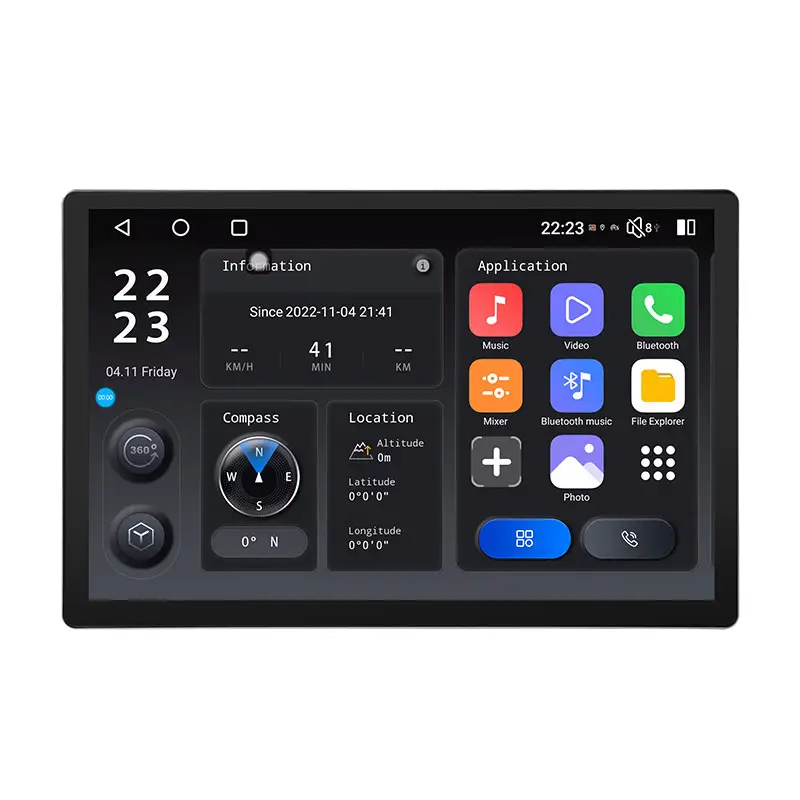 Junxuan In-stock Qualcommsdm6125 Android System Car Stereo Universal 8+128G Carplay GPS WIFI Car Dvd Player Factory 13.3 Inch