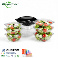 Op maat gemaakte, manipulatiebestendige, transparante PET-plastic verzegelde voedselcontainer voor delicatessen, fruit en groenten.