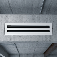 Diffuseur linéaire à fentes en aluminium pour plafond, grille de ventilation réglable pour air d'admission, résistant à la corrosion, installation facile, usage commercial