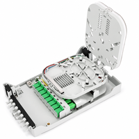Caja Divisora de Fibra MDU de 8 Núcleos SC PLC, Caja de Distribución Interior FTTH, Divisor Óptico de Montaje en Pared