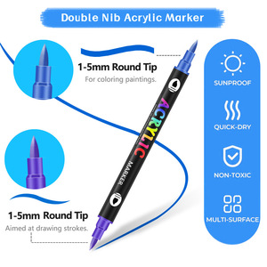 Pennarelli Artistici Promozionali a Doppia Punta, 72 Colori Personalizzabili <span class=keywords><strong>per</strong></span> Colorare e Disegnare, <span class=keywords><strong>per</strong></span> <span class=keywords><strong>Adulti</strong></span> e Bambini - Product Image 1