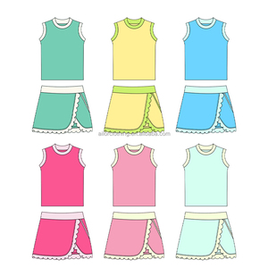 Conjunto de Top sin Mangas y Falda de Yoga para Niñas, Traje de Tenis para Niñas, Tela Transpirable para Gimnasio y Fitness, Talla Personalizada - Product Image 2