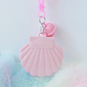 ppwr Trendy Shell Shape Compact Powder Case With Chain Eyeshadow Palette Highlighter Blush Container DIY Cosmetic <b>Packaging</b> - Product Image 5