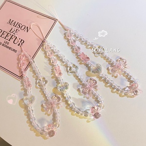 Lanière de téléphone portable 2026, porte-clés, femme, fille, coréen, rose, ours, papillon, fleur, sangle de téléphone, charme, chaîne, sac, <span class=keywords><strong>pendentif</strong></span> pour étui - Product Image 1
