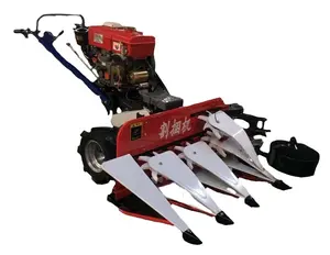 Walking tractor running multiple-row rice and wheat reaper for sale