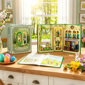 कैयी ईस्टर बनी चर्च बुक नुक किट बिल्डिंग ब्लॉक सेट आर्किटेक्चर मॉडल 3 डी बिल्डिंग ब्लॉक सेट 1112 पीसी ईस्टर सजावट - Product Image 2